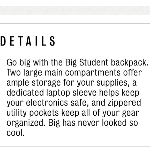 JanSport Big Student Backpack White Pink and Blue Zig Zags X Large Backpack - Picture 6 of 16